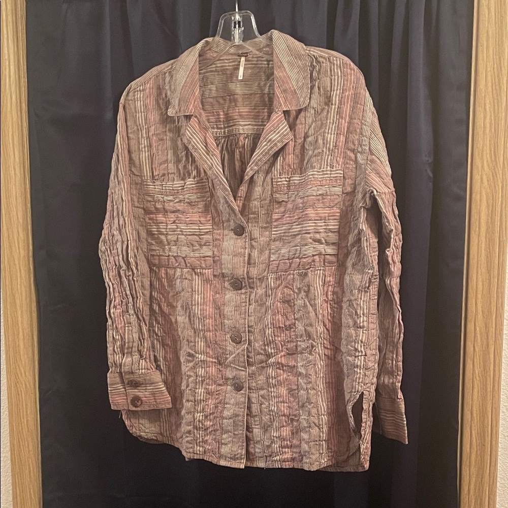 Free people high tide long sleeve shirt size Small